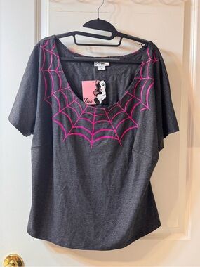 NWT Vixen by Micheline Pitt Spiderweb top